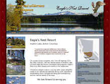 Tablet Screenshot of eaglesnest-resort.com